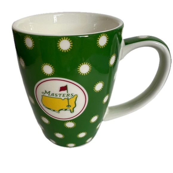 Masters Tournament Badge Coffee Mug Augusta National Golf Green Sunburst 17 oz - Picture 2 of 4